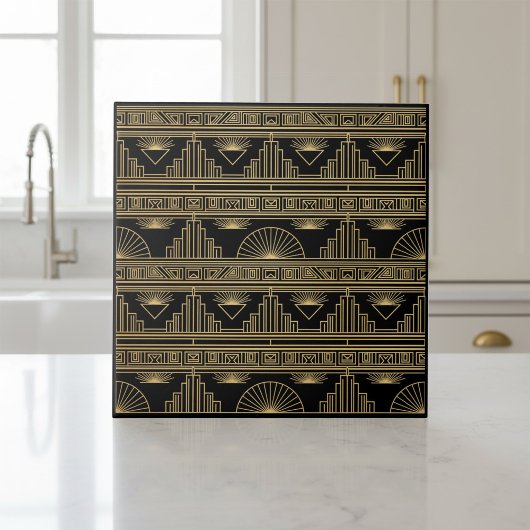 Art Deco Geometric Skyline Pat#9 ID1196 タイル