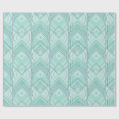 Art Deco Geometric Uplift - Bright Pastel Mint ラッピングペーパー (フラット)