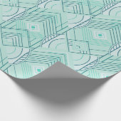 Art Deco Geometric Uplift - Bright Pastel Mint ラッピングペーパー (角)
