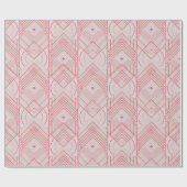 Art Deco Geometric Uplift - Bright Pastel Pink ラッピングペーパー (フラット)
