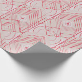 Art Deco Geometric Uplift - Bright Pastel Pink ラッピングペーパー (角)