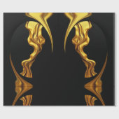 Art Deco Glamour: Abstract Liquid Gold Luxury Gift ラッピングペーパー (フラット)