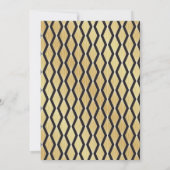 Art Deco Gold and Black Gatsby Luxury Geometric 招待状 (裏面)