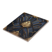 Art Deco Gold and Blue Vintage タイル (側面)