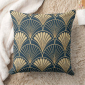 Art Deco Gold And Navy  クッション (ブランケット)