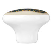 Art Deco Gold & Blue "Metalwork" Paw Ceramic Knob セラミックノブ (側面)