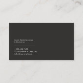 Art Deco Gold Chevron Modern Black Geometric 名刺 (裏面)