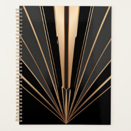 Art Deco Gold Fan Geometric Elegance プランナー手帳