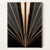 Art Deco Gold Fan Geometric Elegance プランナー手帳 (裏面)