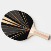 Art Deco Gold Fan Geometric Elegance 卓球ラケット (横)