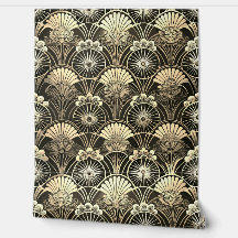 Art Deco Gold Moody Floral Geometric