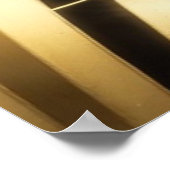 Art Deco Gold Sunburst Black Gold Geometric Luxury ポスター (角)