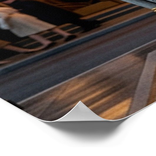 Art Deco Golden Crown Monument Architecture ポスター (角)