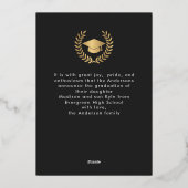 Art Deco GRADUATES 2 Photo Foil Announcement 箔招待状 (裏面)