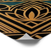 Art Deco Great Gatsby Couple City Skyline Poster ポスター (角)