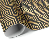 Art Deco Greek Key Spiral Pattern Design ラッピングペーパー (ロールコーナー)