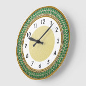 Art Deco Green ラージ壁時計 (傾斜)