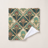 Art Deco Green Emerald バスタオルセット (ウォッシュタオル)