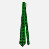 Art Deco Green Snake Pattern ネクタイ (正面)