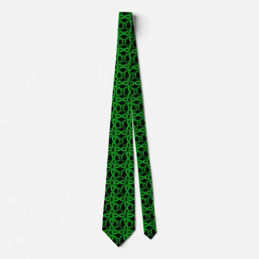 Art Deco Green Snake Pattern  ネクタイ (正面)