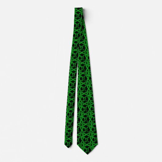 Art Deco Green Snake Pattern  ネクタイ (裏面)