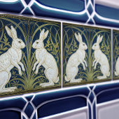 Art Deco Hares Wall Decor Art Nouveau Rabbit タイル