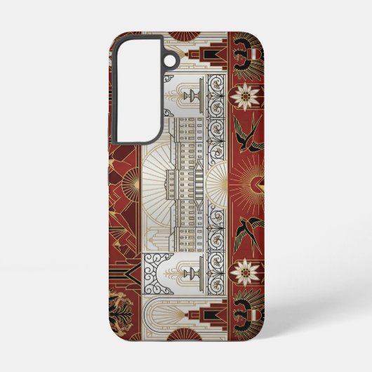 Art Deco Heritage Flag | Austria | Vintage Samsung Galaxyケース (裏面)