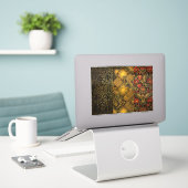 Art Deco Heritage Flag | Belgium | Classic Decal シール (デスク上のノートパソコン)