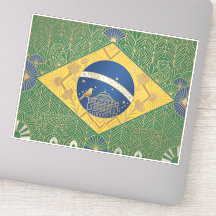 Art Deco Heritage Flag | Brazil 1920s Style Decal