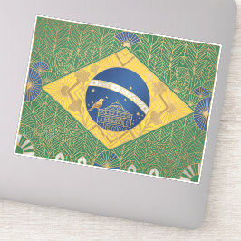 Art Deco Heritage Flag | Brazil 1920s Style Decal シール