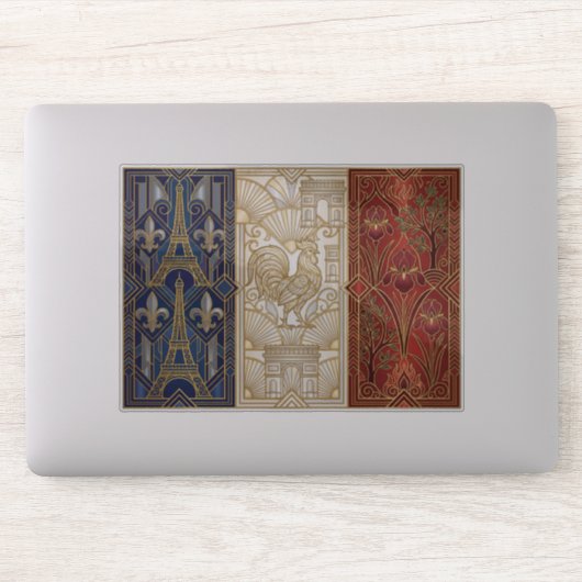 Art Deco Heritage Flag | France | Classic Decal シール (コンピューター)