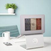 Art Deco Heritage Flag | France | Classic Decal シール (デスク上のノートパソコン)