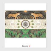 Art Deco Heritage Flag | India | Vintage Decal シール (シート)