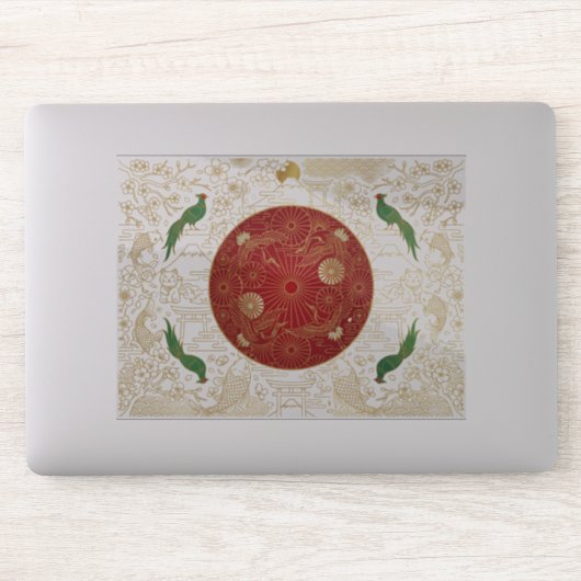 Art Deco Heritage Flag | Japan | Classic Decal シール (コンピューター)