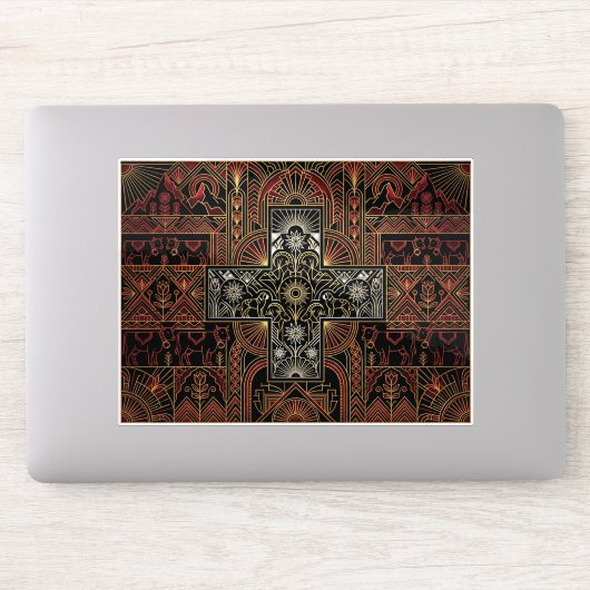 Art Deco Heritage Flag | Switzerland | 1920s Decal シール (コンピューター)