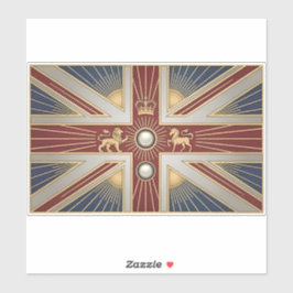Art Deco Heritage Flag | United Kingdom Decal シール