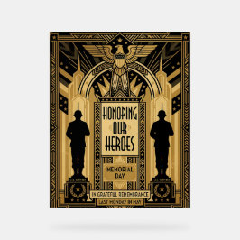 Art Deco Honoring Our Heroes Memorial Day アクリルサイン