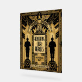 Art Deco Honoring Our Heroes Memorial Day アクリルサイン (傾斜)