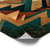 Art Deco Horse and Rider Poster - Geometric Wester ポスター (角)