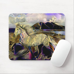 Art Deco Icelandic Horse マウスパッド