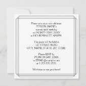 Art Deco Inspired 26th Birthday Party, Custom Name 招待状 (裏面)