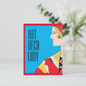 ART DECO LADY Post Card ポストカード (スタンド正面)