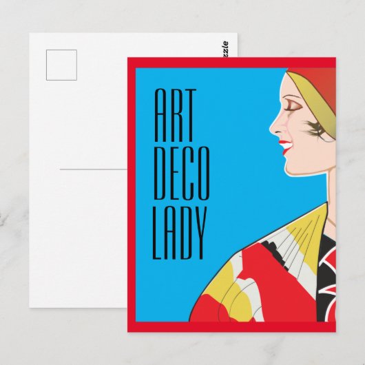 ART DECO LADY Post Card ポストカード (正面/裏面)