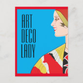 ART DECO LADY Post Card ポストカード (正面)