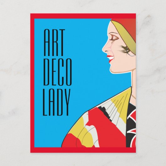 ART DECO LADY Post Card ポストカード (正面)