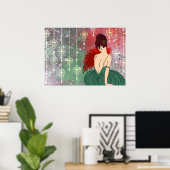 Art Deco Lady with Jewels - BIANCA: Christmas Past ポスター (ホームオフィス)