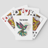 Art Deco lovers customizable Hummingbird トランプ (裏面)