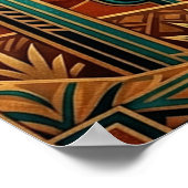 Art Deco Majestic Mesa Poster - Geometric Desert ポスター (角)