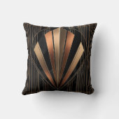 Art Deco Metallic Geometric Elegance クッション (裏面)