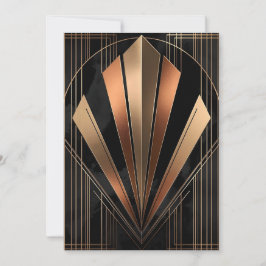 Art Deco Metallic Geometric Elegance シーズンカード